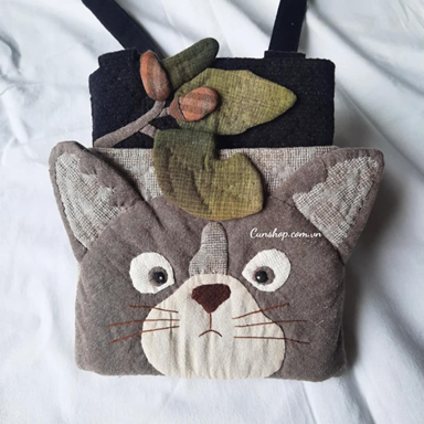 S0184 TÚI ĐEO CHÉO MÈO VÀ HẠT SỒI 